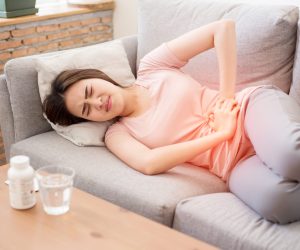 Asian women have abdominal pain because of menstruation.